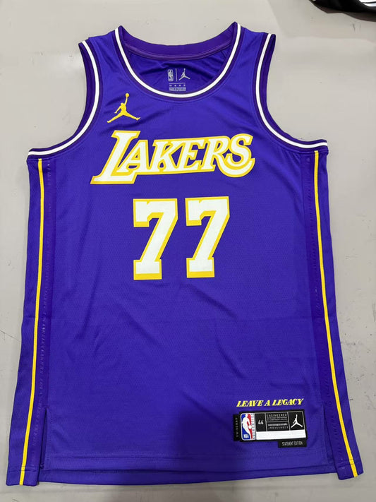 Los Angeles Lakers #77 Luka Dončić 26 Season Lakers City Purple Style 2