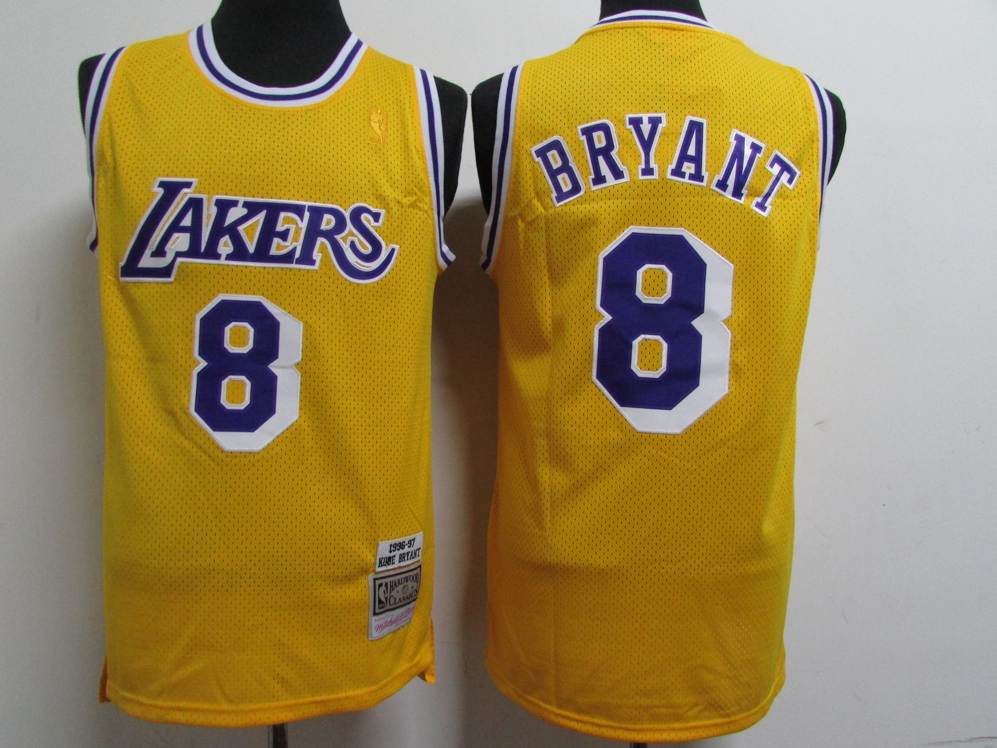 Los Angeles Lakers #8 Kobe Bryant Lakers 8 # Kobe Retro Gold Logo Yellow