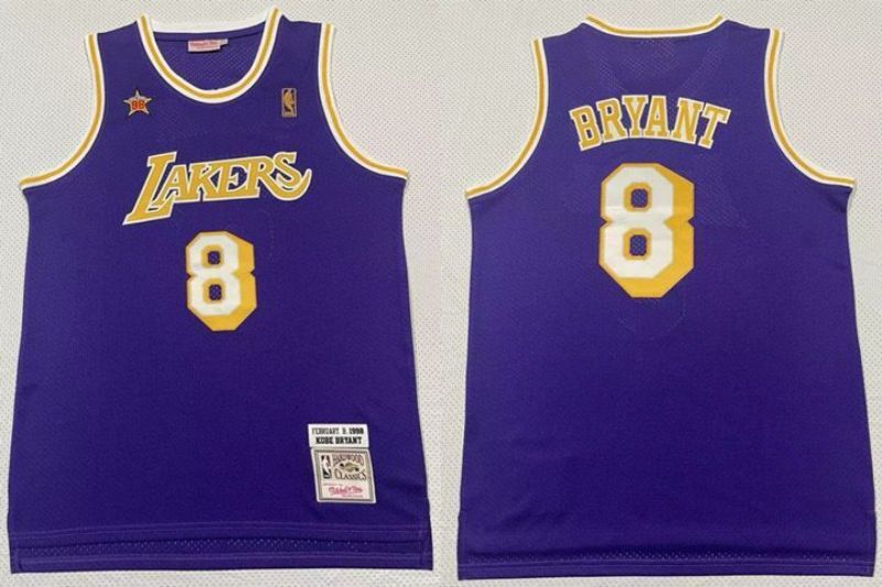 Los Angeles Lakers #8 Kobe Bryant Lakers Kobe 1998 All-Star Purple Jersey