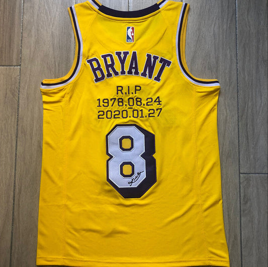 Los Angeles Lakers #8 Kobe Bryant Lakers #8 Kobe Retro Yellow 78-20 Embroidered (XS-XXL) Style 1