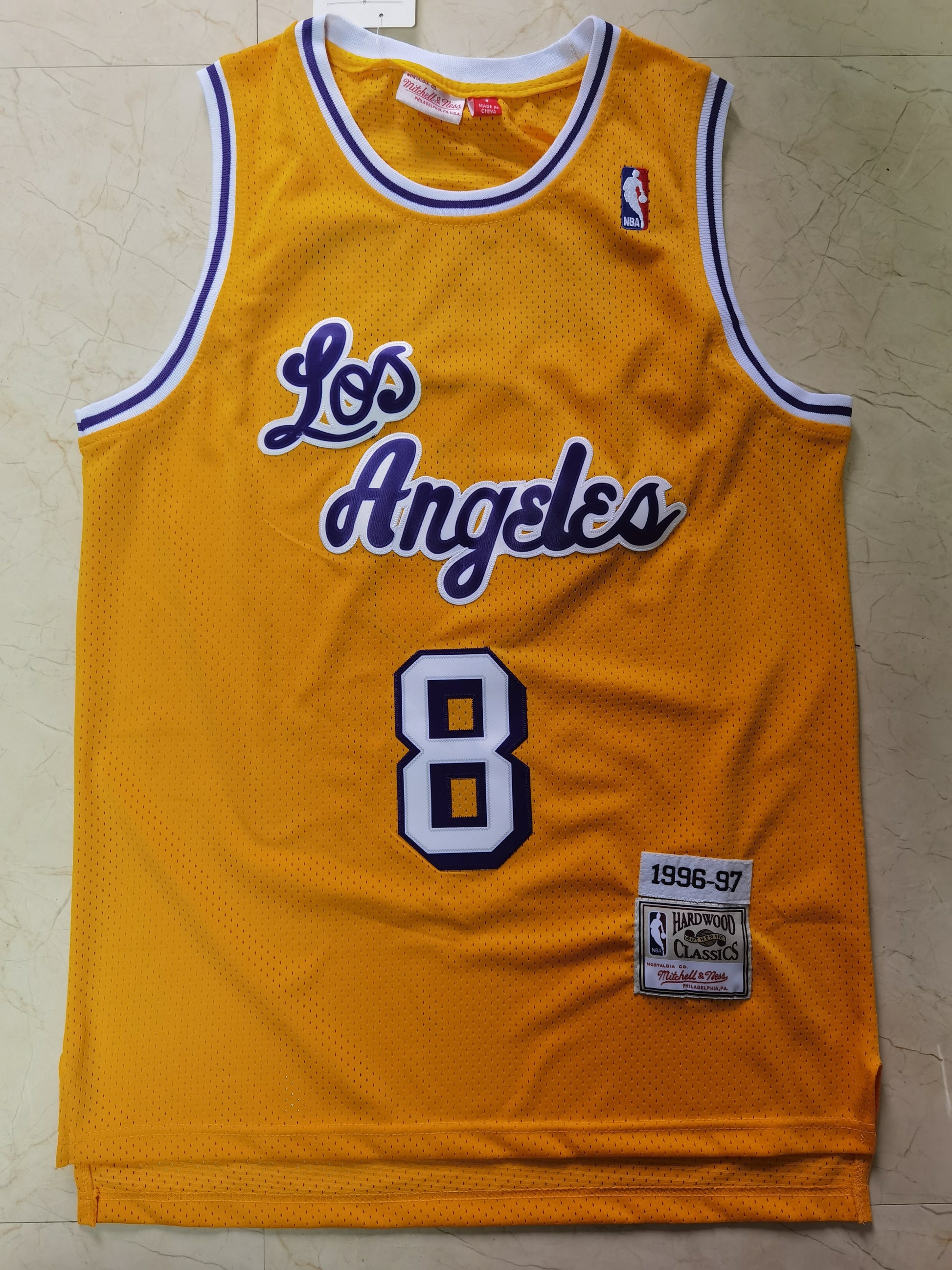 Los Angeles Lakers #8 kobe Bryant Lakers 8# Kobe Yellow Jersey Style 1