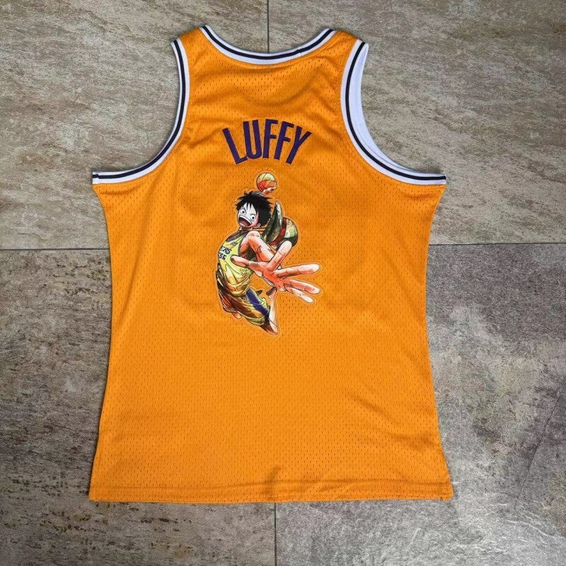 Los Angeles Lakers x Lakers Collaboration 5656 # Yellow Embroidered Jersey Style 3