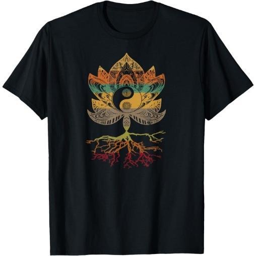 Lotus Mandala Yin Yang Sacred Geometry Spiritual T-Shirt Made in USA Hoodie, Sweatshirt | WearSparks.com