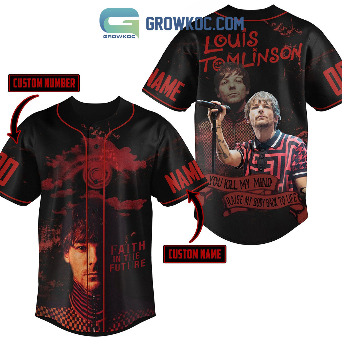 Louis Tomlinson Faith In The Future Personalized Baseball Jersey