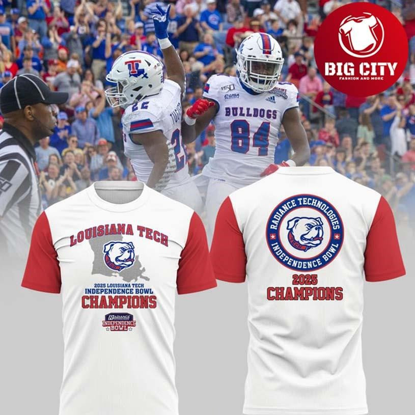 Louisiana Tech Bulldogs Independence Bowl 2025 Champion Two Sided Shirt