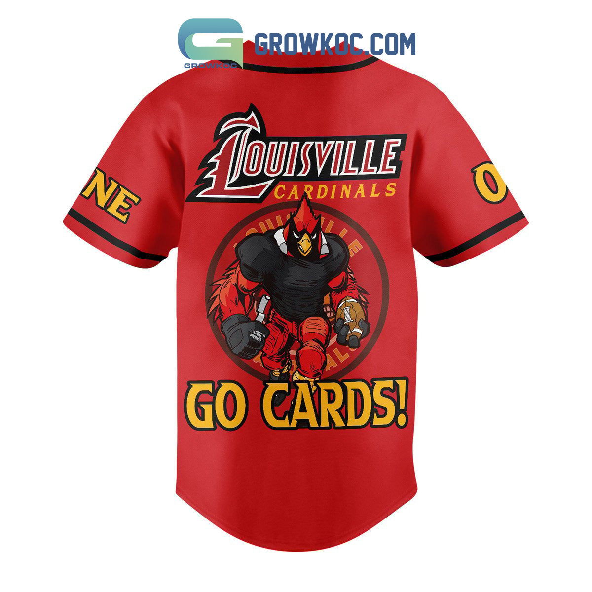 Louisville Cardinals The Ville Go Cards Personalized Baseball Jersey