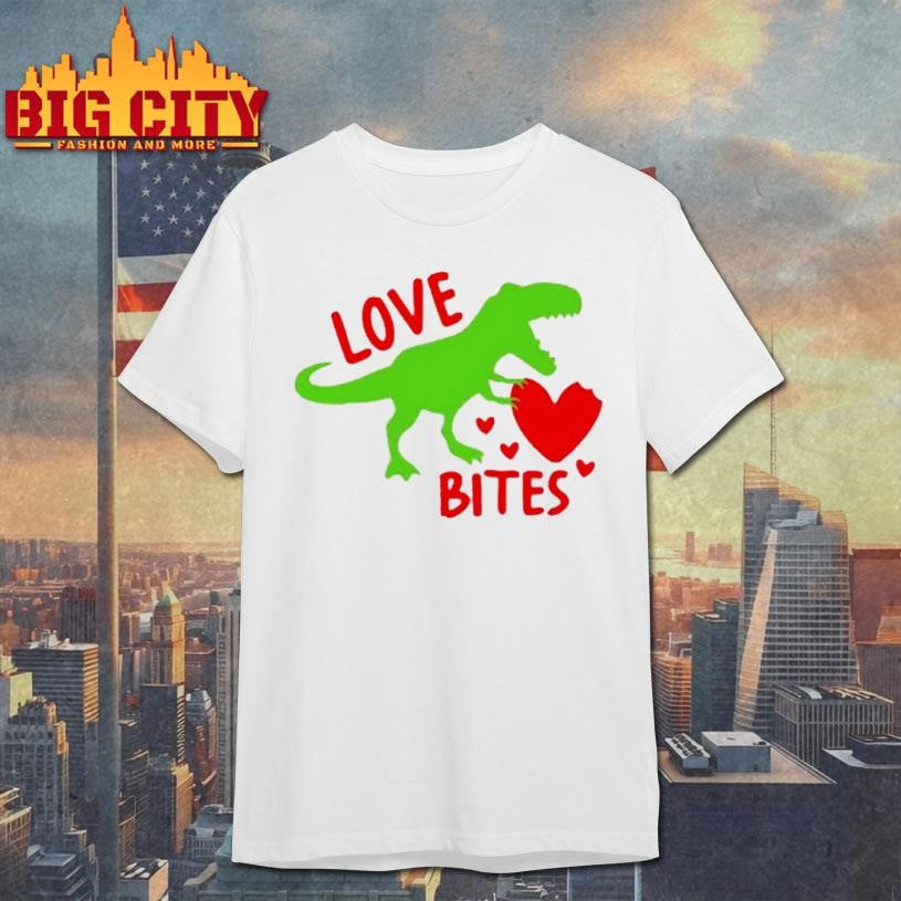 Love Bites Valentine Dinosaur Shirt