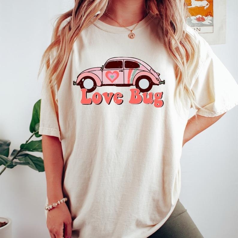 Love Bug T-shirt, Vintage Car Shirt, Vintage T Shirt, Gift For Women Hoodie, Sweatshirt | WearSparks.com