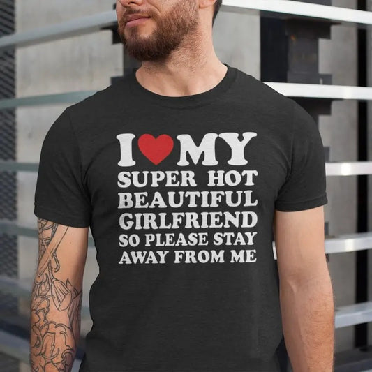 Love My Girlfriend Shirt, I Heart My Girlfriend Shirts, Valentine Shirt Cotton Menswear Hoodie, Sweatshirt | WearSparks.com