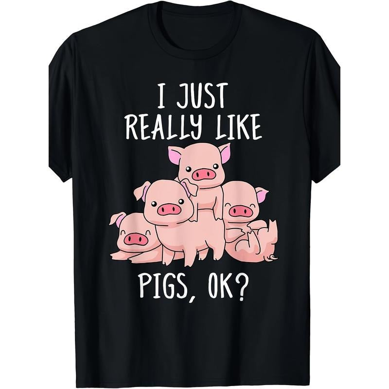 Love Pig T-shirt Gift Pig T-shirt Men Cute Pig T-shirt made in usa Hoodie, Sweatshirt | WearSparks.com