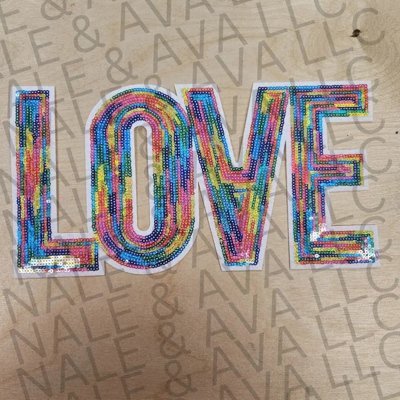 Love Sequin Patch ONLY T-Shirts, Hoodie, Sweatshirt | WearSparks.com