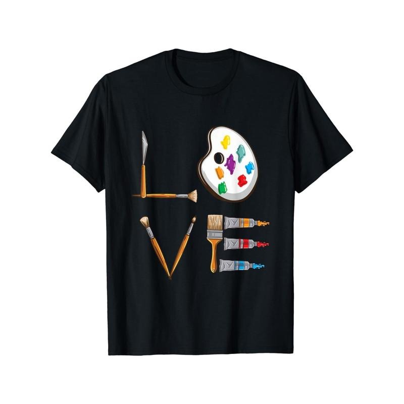 Love T-shirt Men's Simple Art T-shirt Made in USA Hoodie, Sweatshirt | WearSparks.com