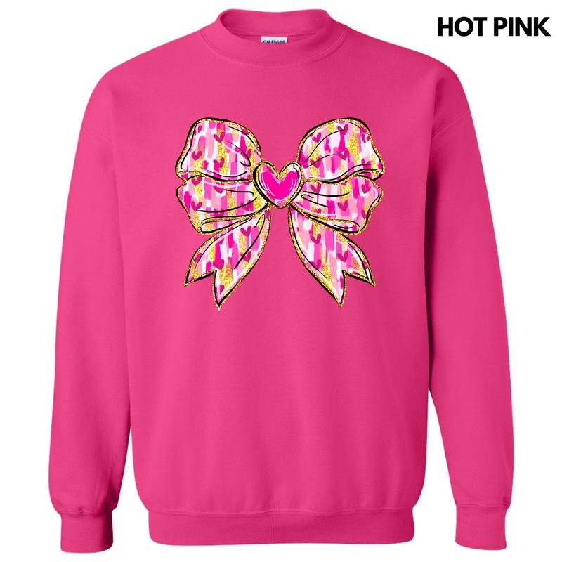 Love You Heart Bow Sweatshirt 'NLB' T-Shirts, Hoodie | WearSparks.com