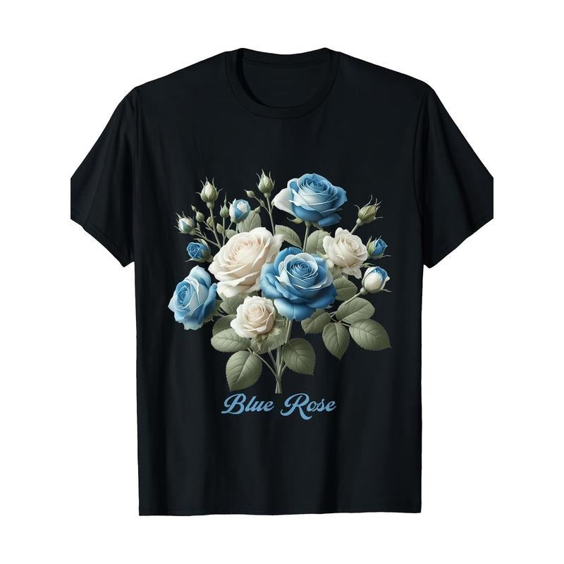 Lovely Blue Rose Plant Nature Lover T-shirt -100% cotton Made in USA Hoodie, Sweatshirt | WearSparks.com
