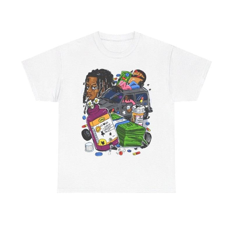 Lucki Rapper Y2k 90s HipHop Vibes Heavy Cotton Graphic TShirt Tshirt Shirt HipHop Rap Tee Casual Menswear Retro Top...