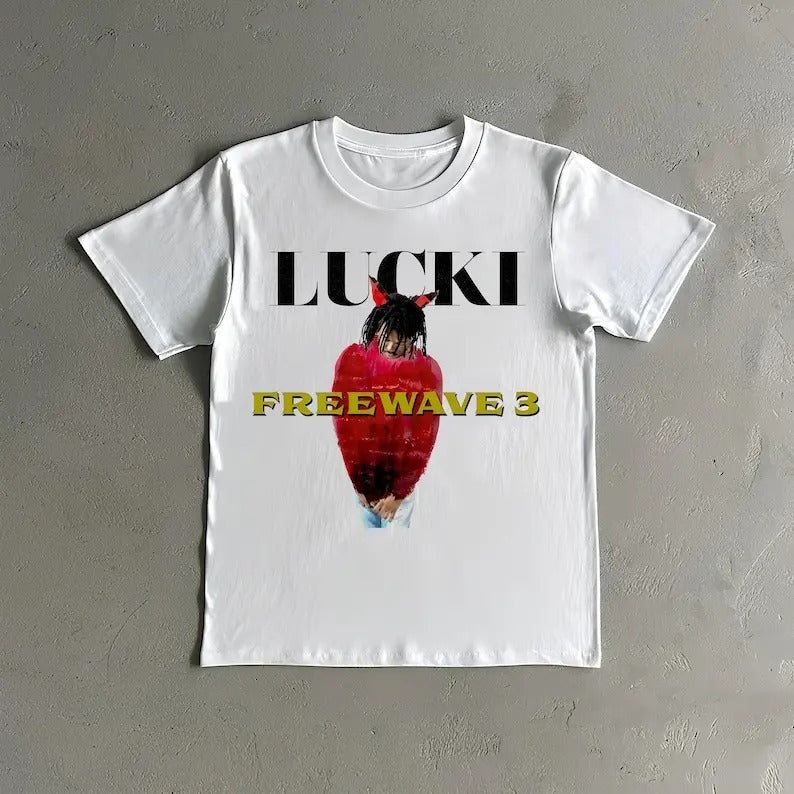 Lucki T-Shirt - Lucki Freewawe 3 Album Shirt - Rapper Tee - Lucki Merch - clothing by WearSparks.com
