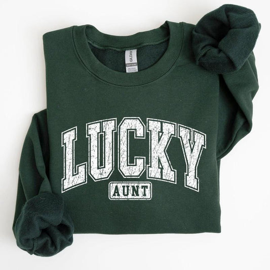 Lucky Aunt, Retro, St Patrick's Day Sweatshirt T-Shirts, Hoodie | WearSparks.com