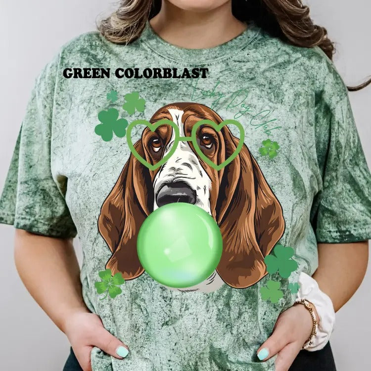 Lucky Dog Bassett Hound Shirt ~ Unisex Apparel Relaxed Fit Printed In The USA Clothing Womenswear Casual Comfort Cotton...