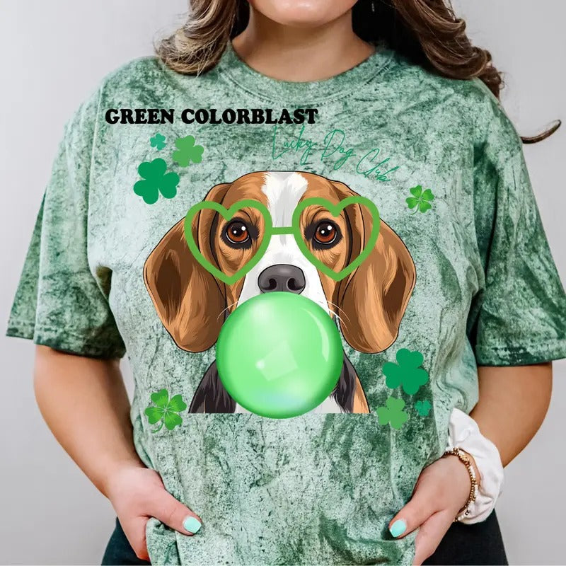 Lucky Dog Beagle Shirt ~ Unisex Apparel Relaxed Fit Printed In The USA Clothing Womenswear Casual Comfort Cotton Top...
