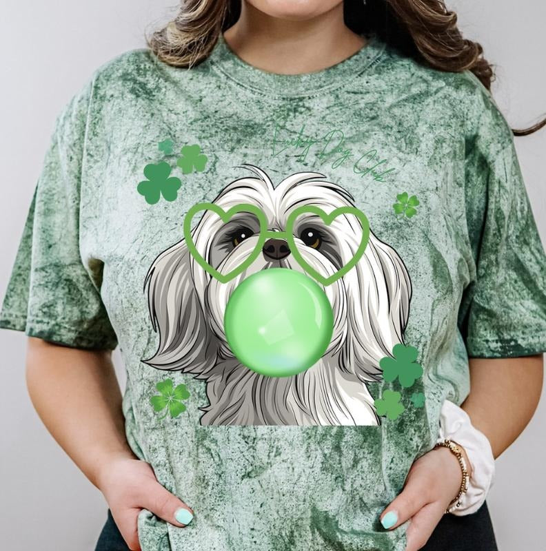 Lucky Dog Maltese Shirt ~ Unisex Apparel Relaxed Fit Printed In The USA Clothing Womenswear Casual Comfort Cotton Top...