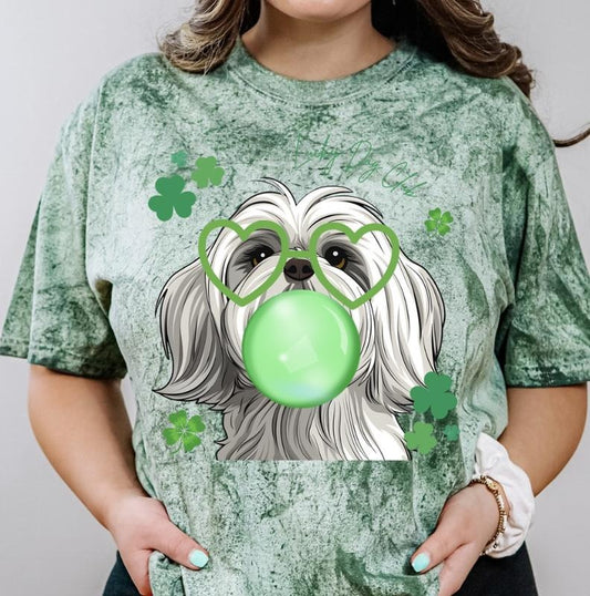 Lucky Dog Maltese Shirt ~ Unisex Apparel Relaxed Fit Printed In The USA Clothing Womenswear Casual Comfort Cotton Top...