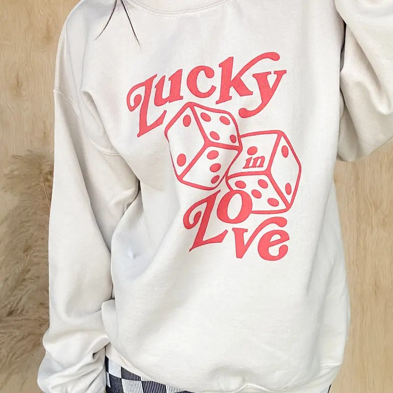 Lucky In Love Graphic Top T-Shirts, Hoodie, Sweatshirt | WearSparks.com