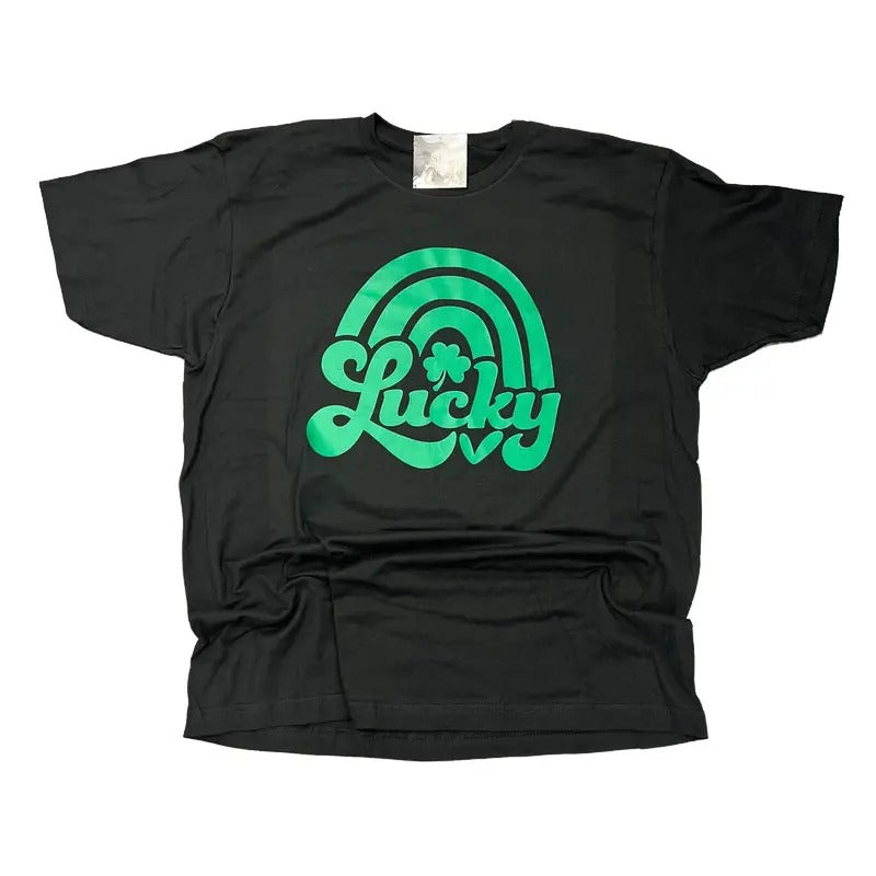 Lucky St. Patty's Day Black Graphic tshirt womenswear cute shirts Hoodie, Sweatshirt | WearSparks.com