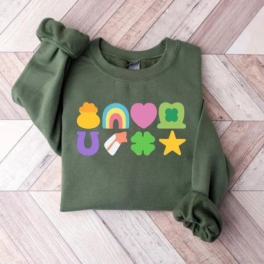 Lucky St Patricks Day Tshirt Sweatshirt, St Patrick's Day Shirt, Lucky Charm Shirt, Irish Day Shirt, Lucky Shamrocks...