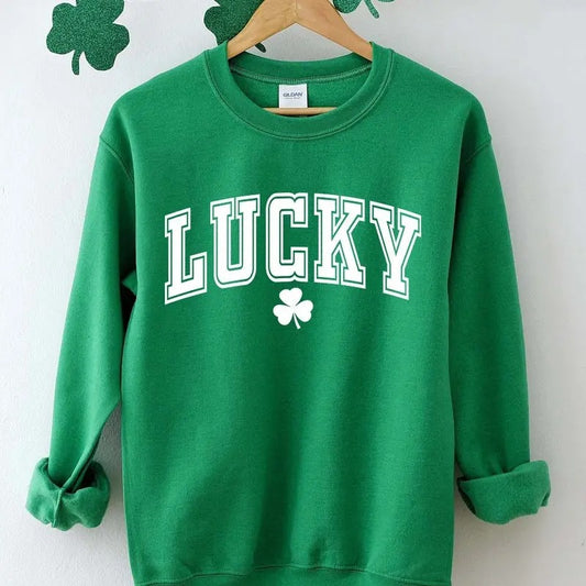 Lucky Sweatshirt Cute St Patricks Day Sweatshirt For Women St Patricks Sweater For Women Trendy St Patricks Day Crewneck...