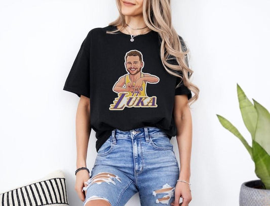 Luka Los Angeles Vintage T-Shirt, Luka Cartoon Sweatshirt, Los Angeles Basketball Sweatshirt, Unisex Hoodie, Street Style...