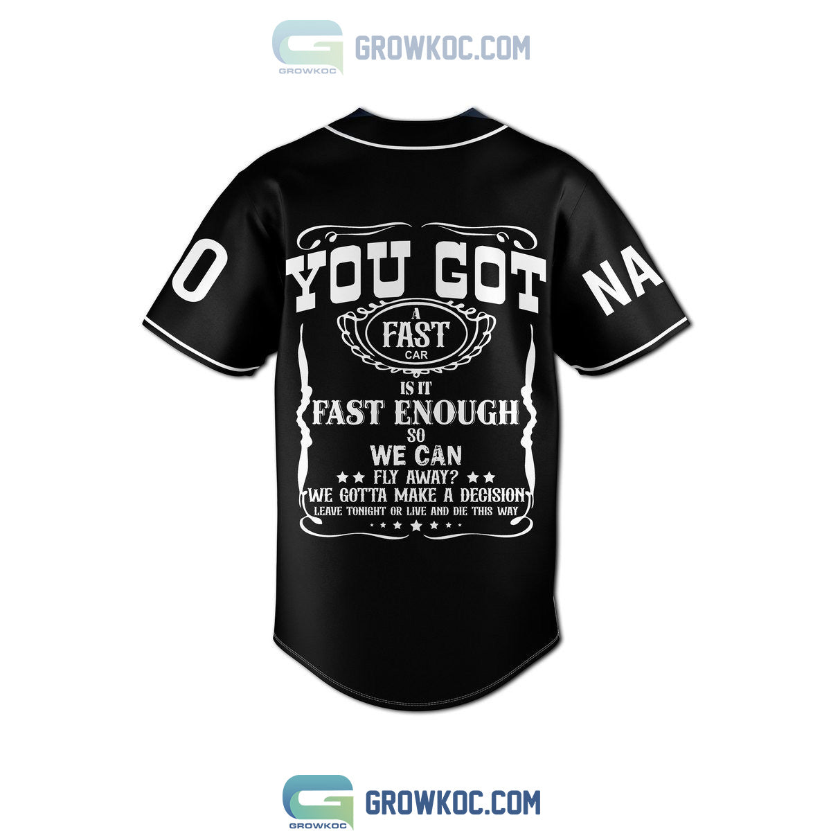 Luke Combs Getting’ Old You Got A Fast Car Personalized Black Design Baseball Jersey