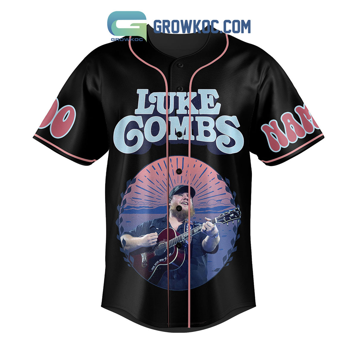 Luke Combs Growing’ Up And Getting Old Tour Personalized Baseball Jersey