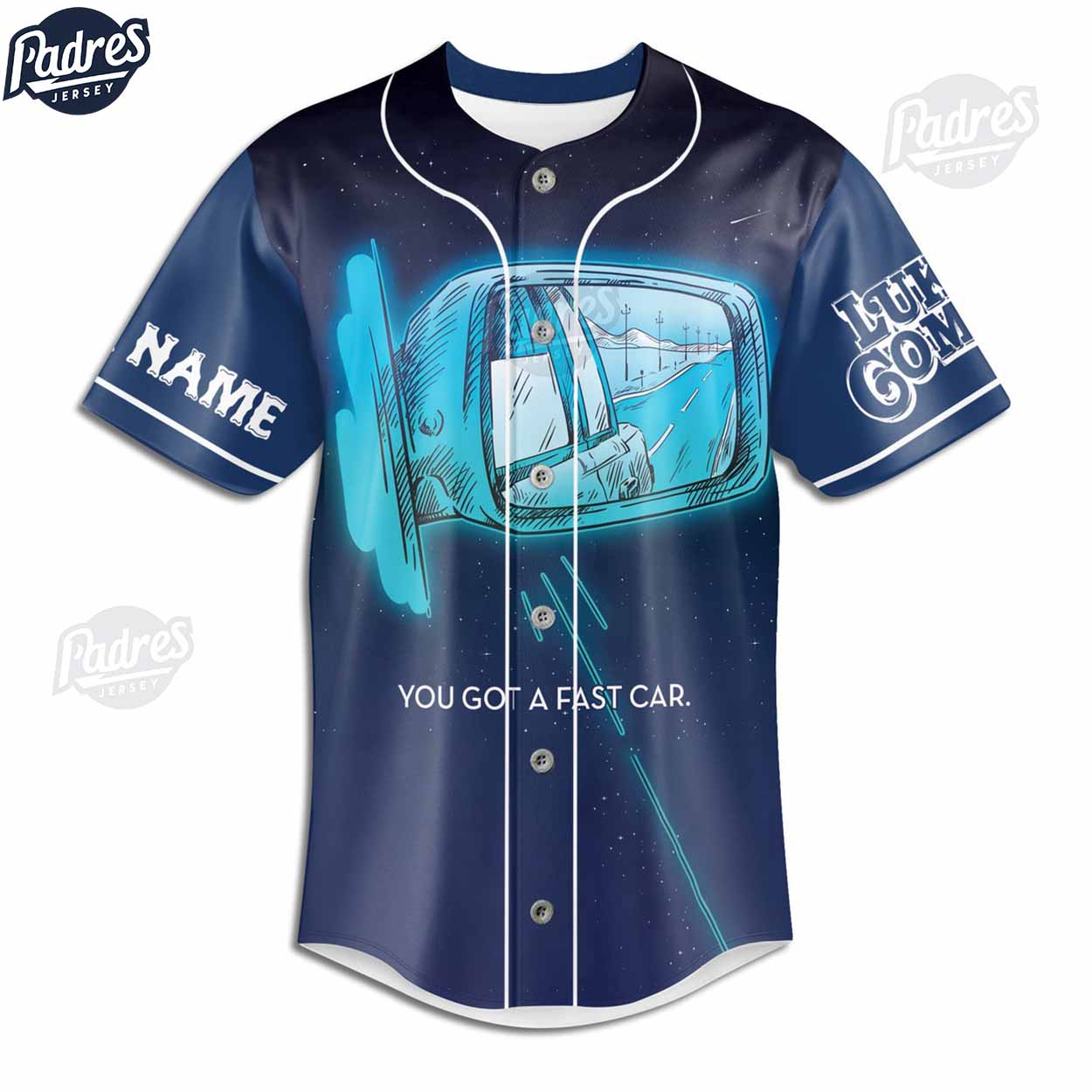 Luke Combs You Got A Fast Car Baseball Jersey Shirt (Image 2)