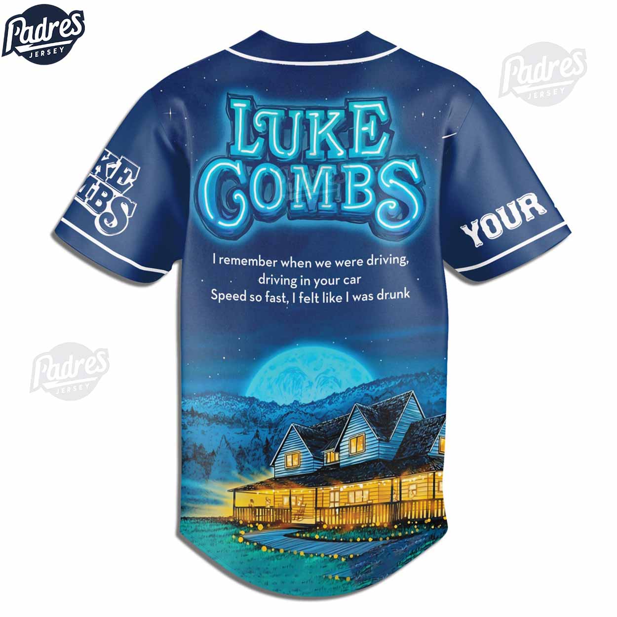 Luke Combs You Got A Fast Car Baseball Jersey Shirt (Image 3)
