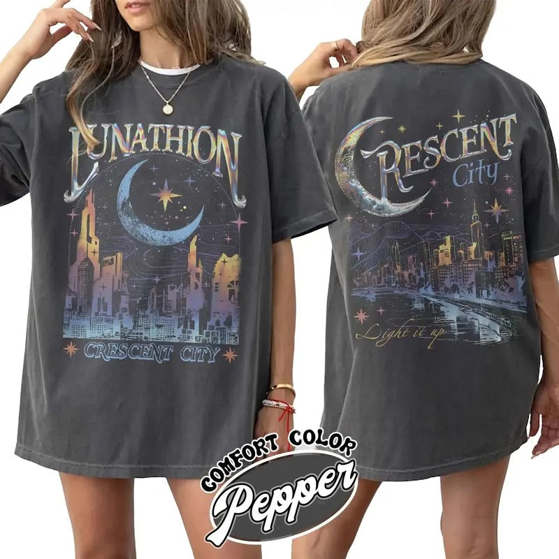 Lunathion Crescent City Comfort Color Shirt Hoodie, Sweatshirt | WearSparks.com