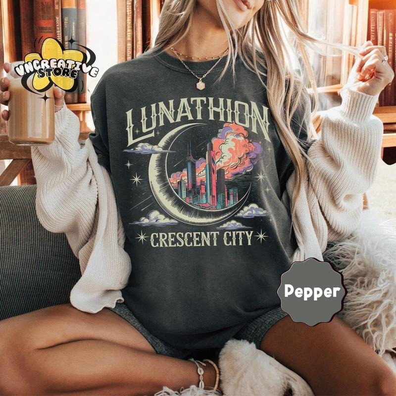 Lunathion Crescent City Shirt, Bryce Tattoo, Bryce Quinlan Bookish Merch, Crescent City Sjm Merch, House Of Earth And...