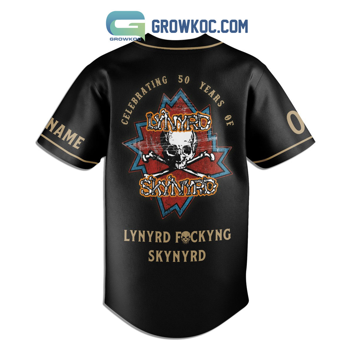 Lynyrd Skynyrd Hell House Celebrating 50 Years Of The Memories Personalized Baseball Jersey