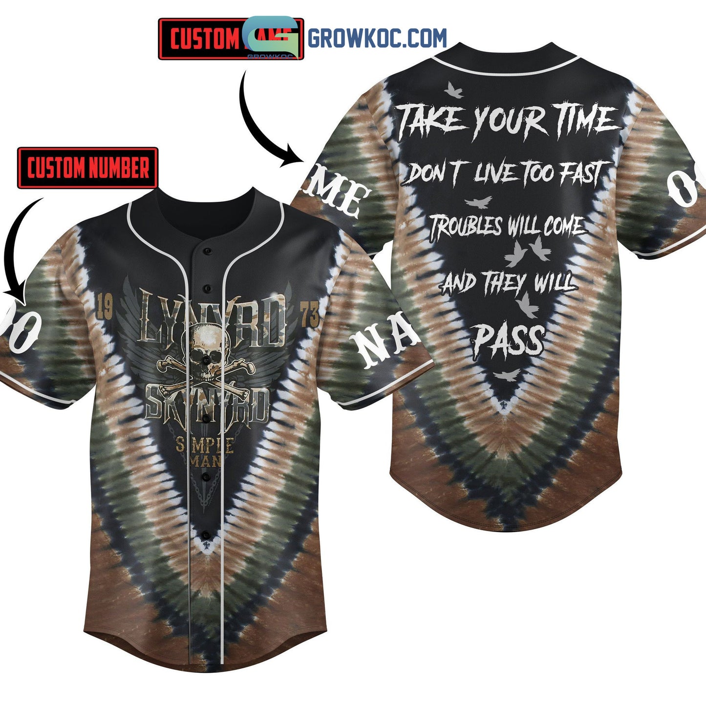 Lynyrd Skynyrd Simple Man 1973 Personalized Baseball Jersey