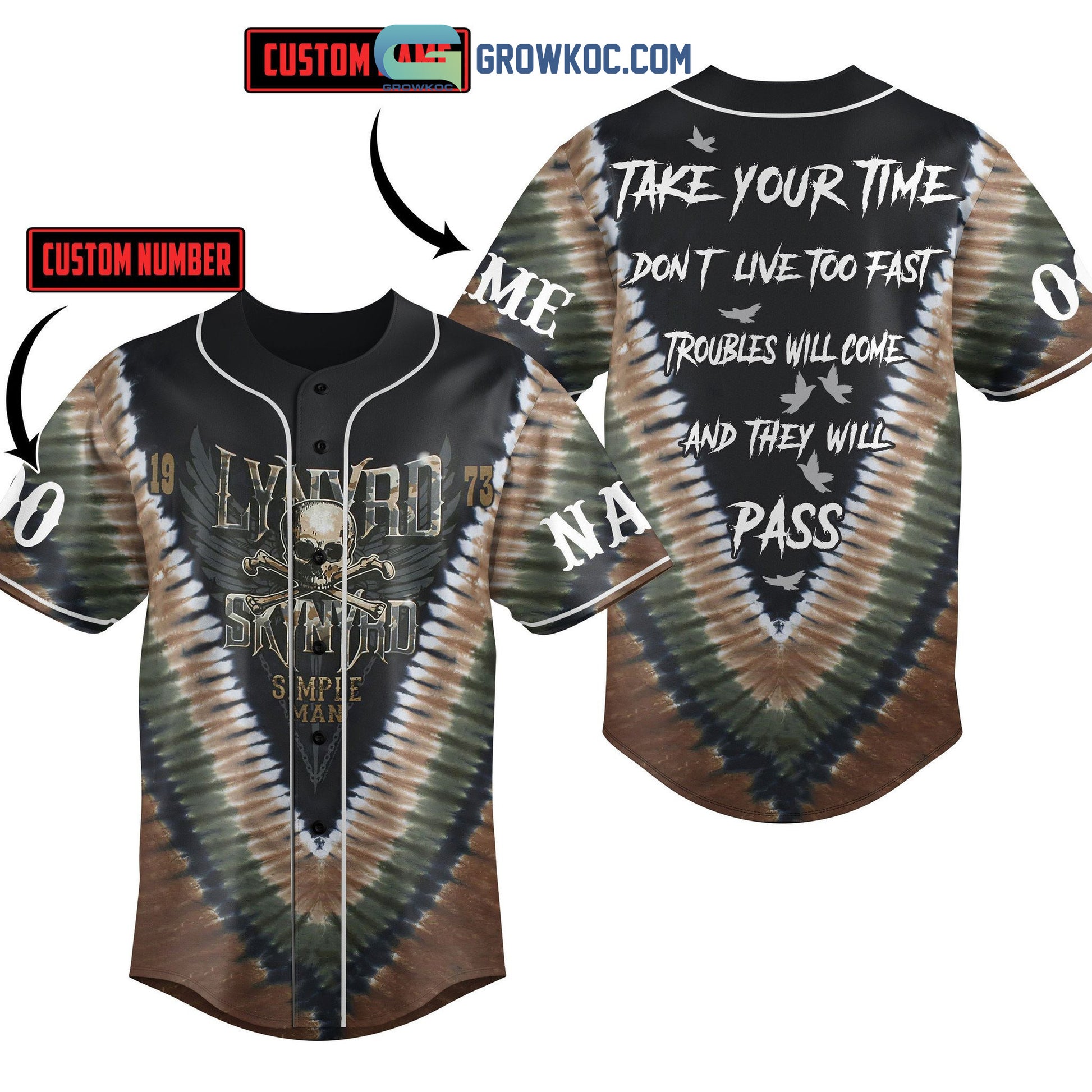 Lynyrd Skynyrd Simple Man 1973 Personalized Baseball Jersey