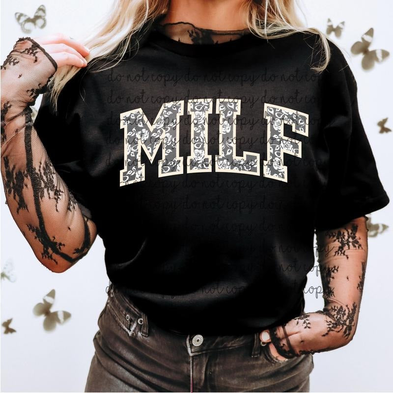 M!lf lace DTF Transfers - THIS IS NOT A SHIRT Hoodie, Sweatshirt | WearSparks.com