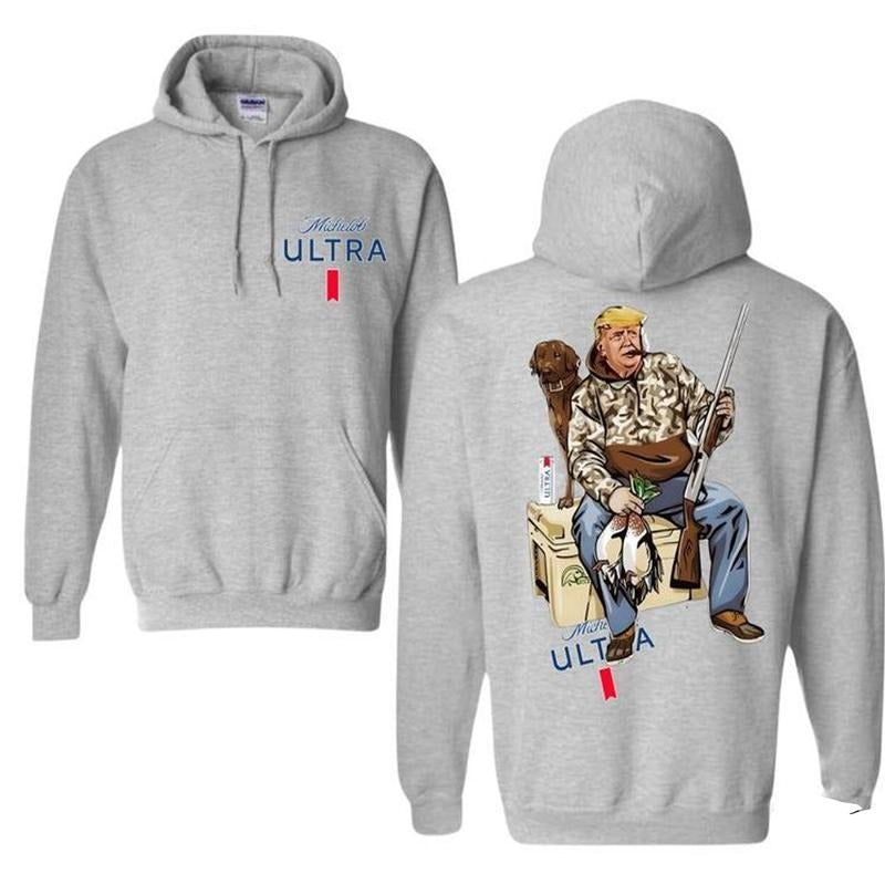 M1chelob Ultra Beer Hunting Trump Lovers 2 sides Hoodie Cotton Menswear, Michelob Dad Hunter Shirt, Gift for Father's...