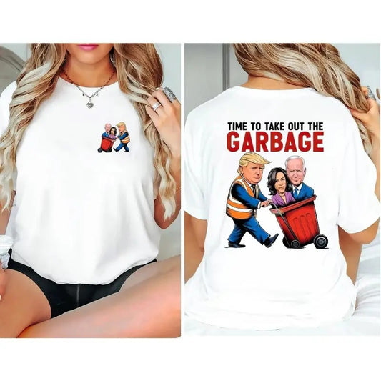 MAGA Garbage For Trump 2024 Shirt, Time To Take Out Garbage MAGA 2024 Shirt, Trump Support 2 Sides Tee, America Favourite...