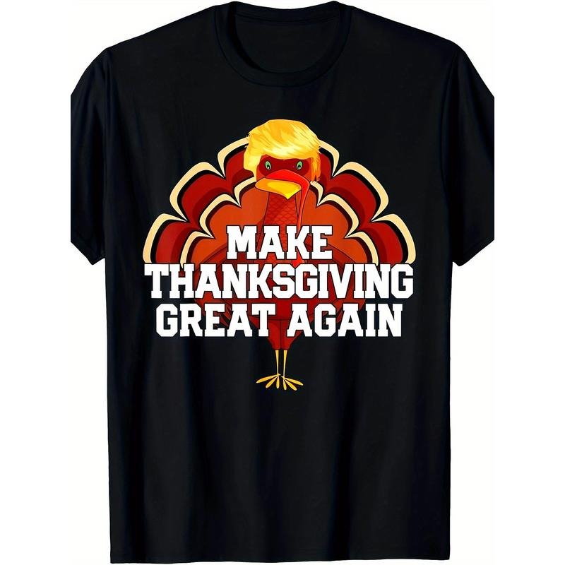 MAKE THANKSGIVING GREAT AGAIN Trump Turkey Funny 2024 Gift T-Shirt- 220g made in usa Hoodie, Sweatshirt | WearSparks.com