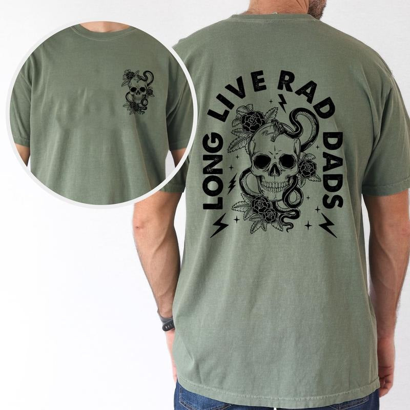 MAPTEES Long Live Rad Dads Shirt, Rad Dads Club Graphic Tee, Fathers Day Unhinged Shirt, Cool Dad T-shirt, Girl Dad...