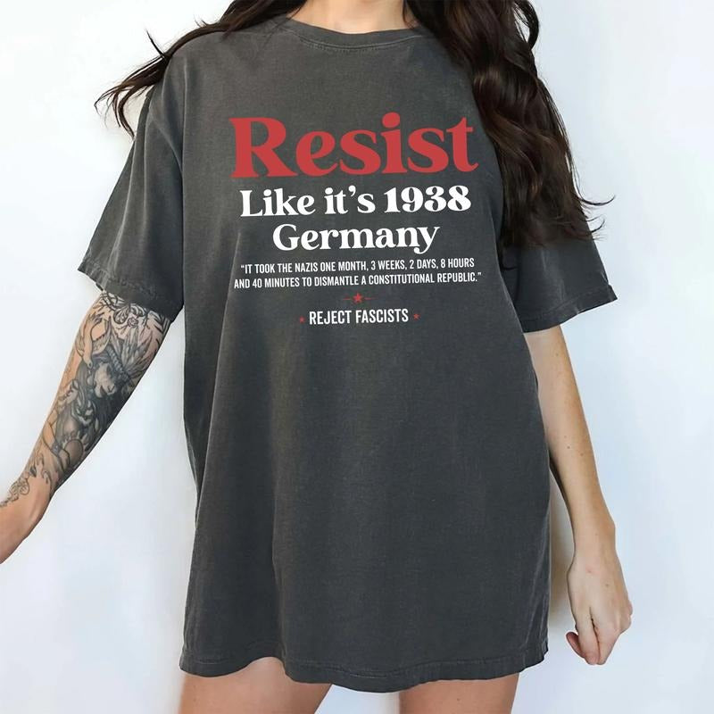MAPTEES Resist Comfort Colors Shirt, Freedom T-shirt, Equality Graphic Tee, Feminist Clothing, Women Empowerment Outfits,...
