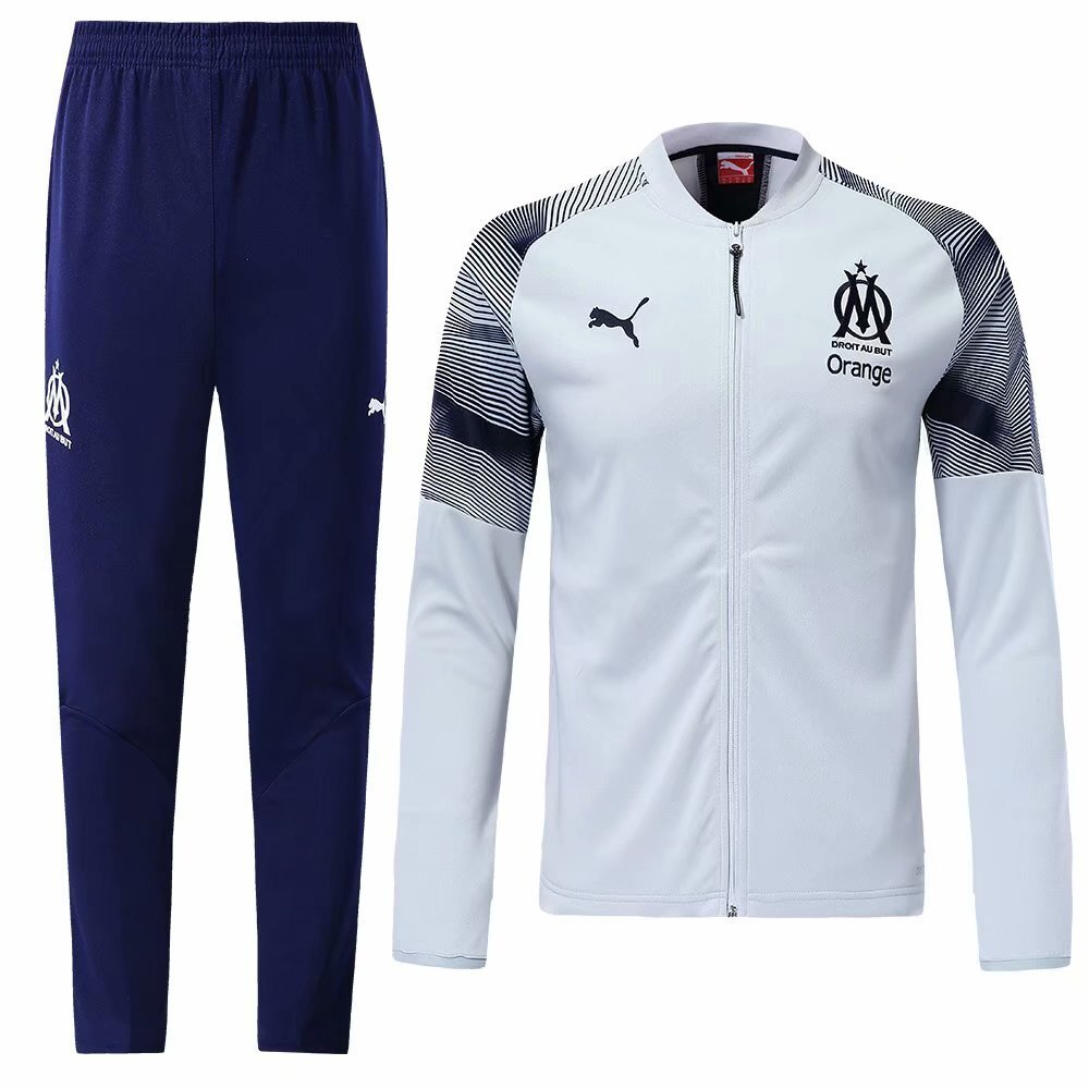 MARSEILLE TRAINING WHITE LONG ZIP