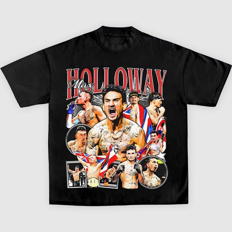 MAX HOLLOWAY TEE, Boxing T-shirt, Boxer Tee, Sports Shirt, Athletic Tee, Workout T-shirt, Gift for Him Hoodie Sweatshirt...