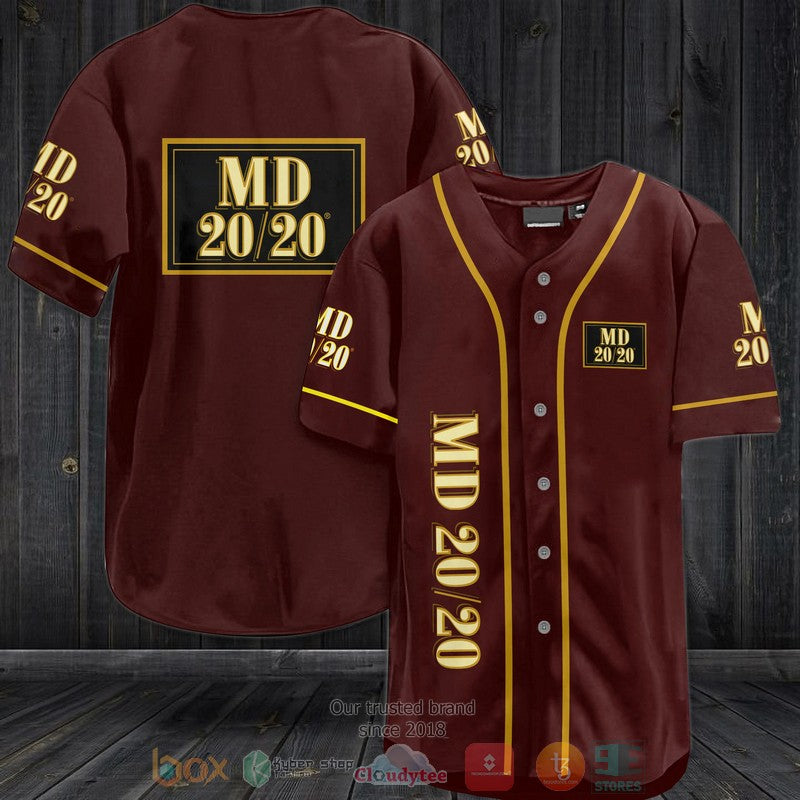 MD 20 20 dark red Baseball shirt