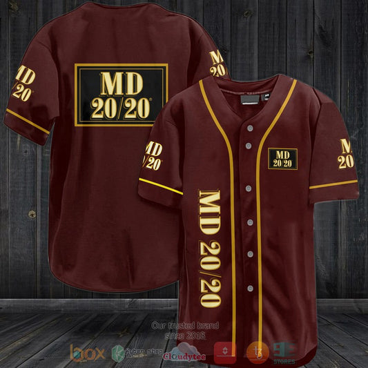 MD 20 20 dark red Baseball shirt