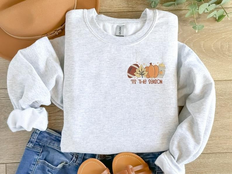 MELISSA Embroidered Fall Sweatshirt, Womens Fall Sweatshirt, Fall Cozy Sweatshirt, Embroidered Sweatshirt, Womens Fall...